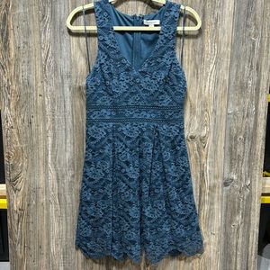 Francesca’s Blue Lace Dress Size Medium